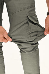 Stretchable Cotton Cargo - Grey - Drizzle.pk